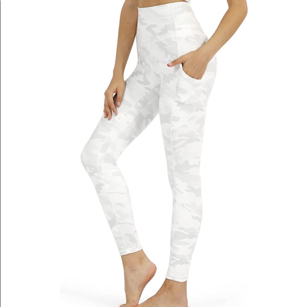 White and Gray camo leggings